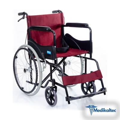 Dm809 Bordo Kumaş Standart Transfer Refakatçı Frenli Tekerlekli Sandalye