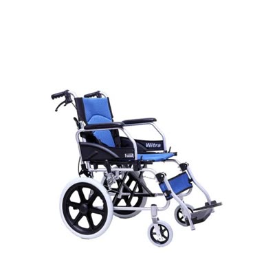 Emek Sağlık WİTRA Alüminyum Özellikli Ultra Hafif Refakatçı Frenli Tekerlekli Sandalye (Model 88600)